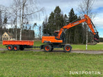 Hjulgrävare Doosan DX140W med dumpervagn