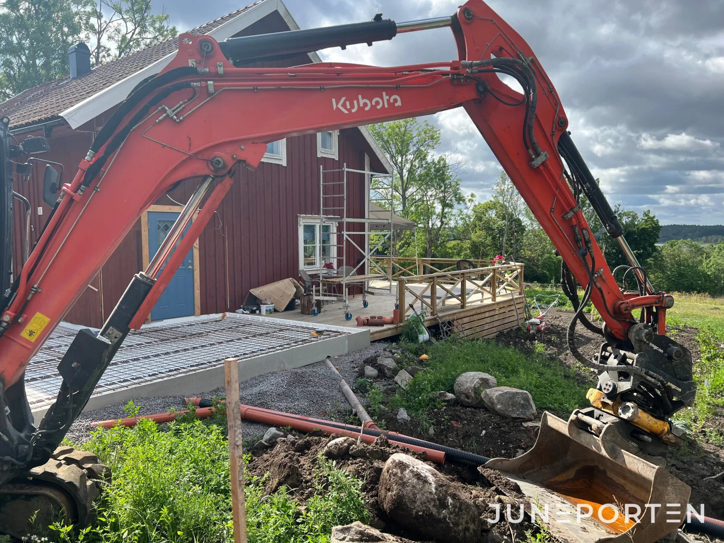 Grävmaskin Kubota KX057-4 med tillbehör