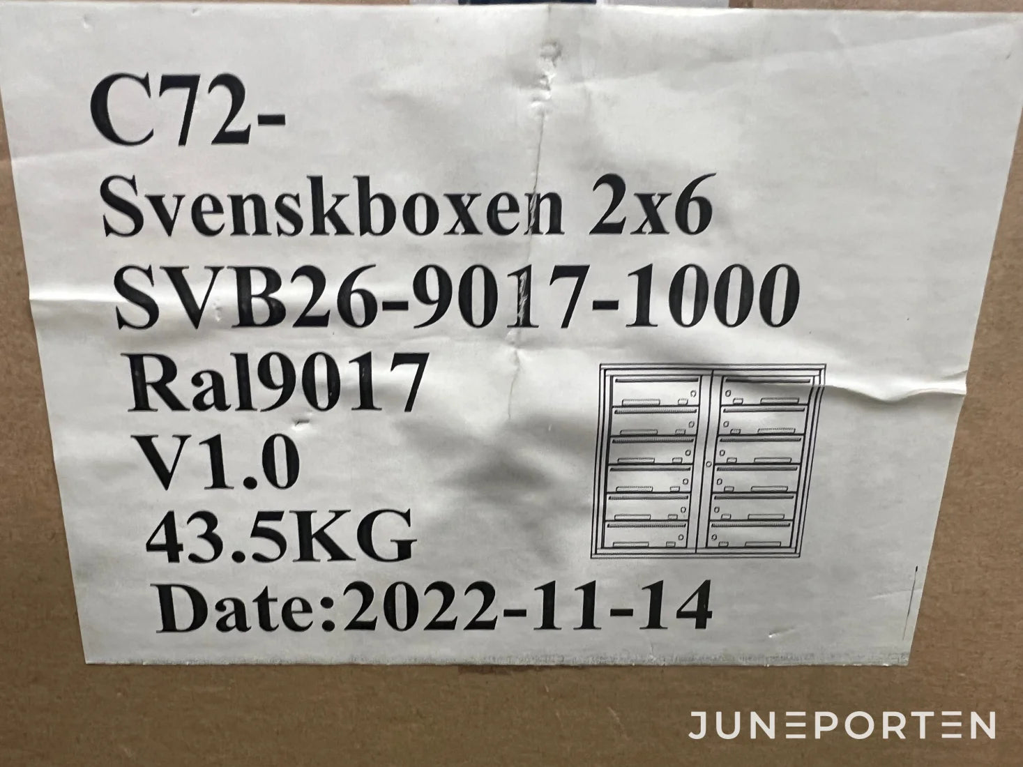 Postbox Svenskboxen 2 x 6