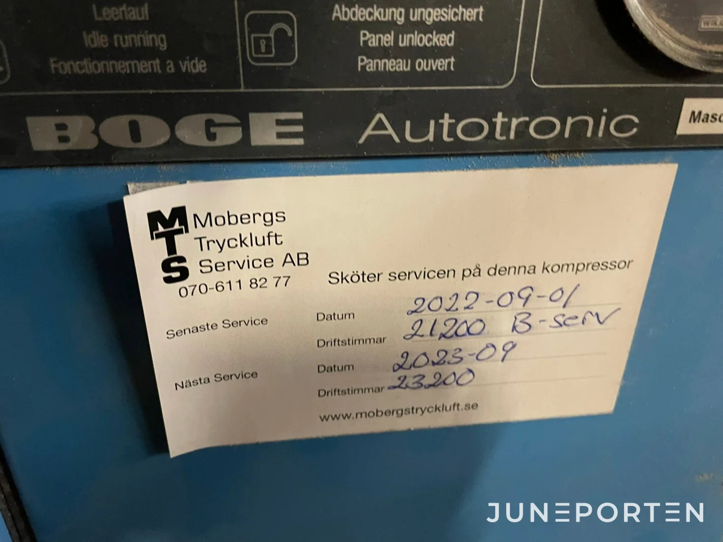 Skruvkompressor Boge Autotronic SD15