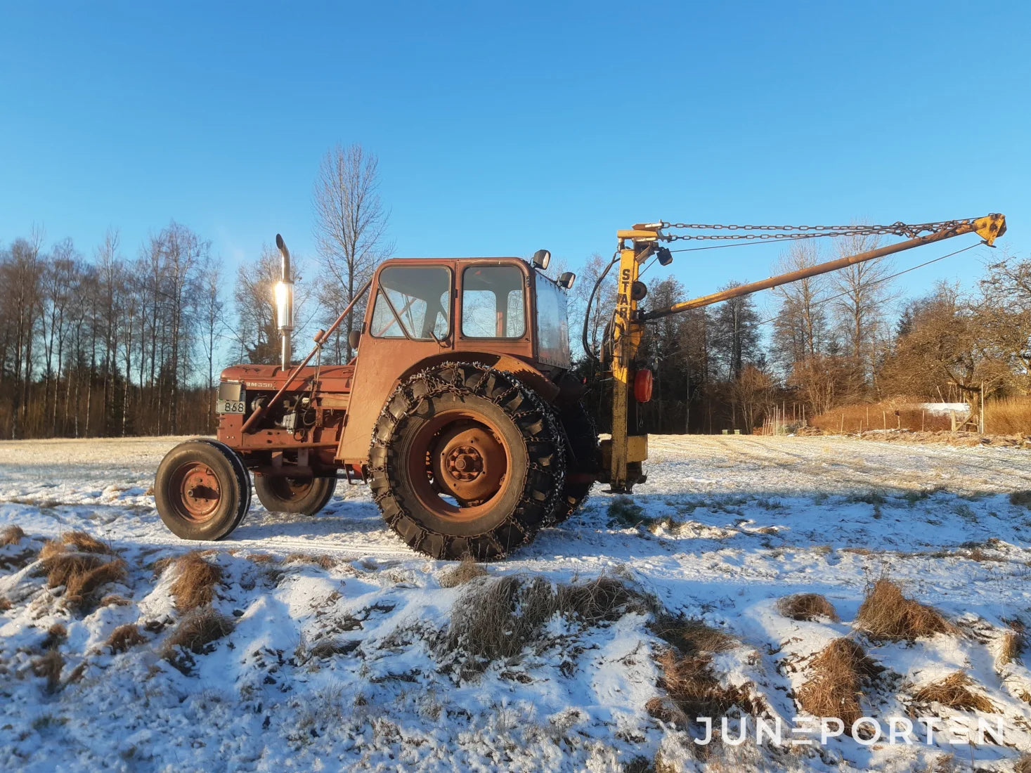 Volvo BM 350 boxer med Star wirekran