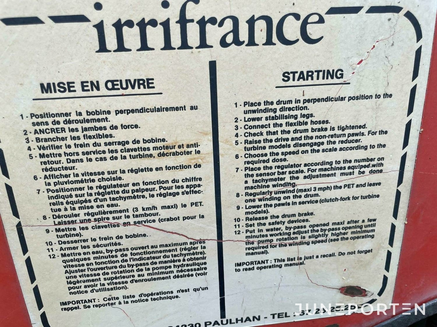 Irrifrance Bevattningsmaskin