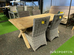 Teakbord med 4 stolar