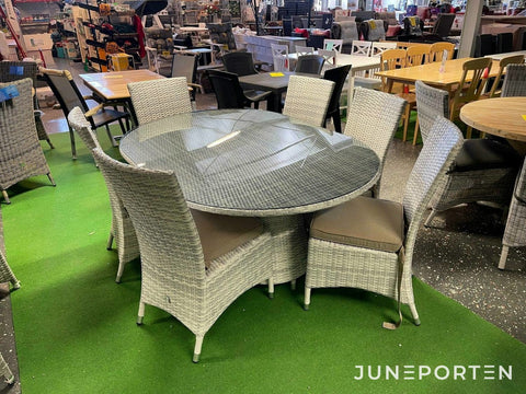 Ovalt bord med 6 stolar
