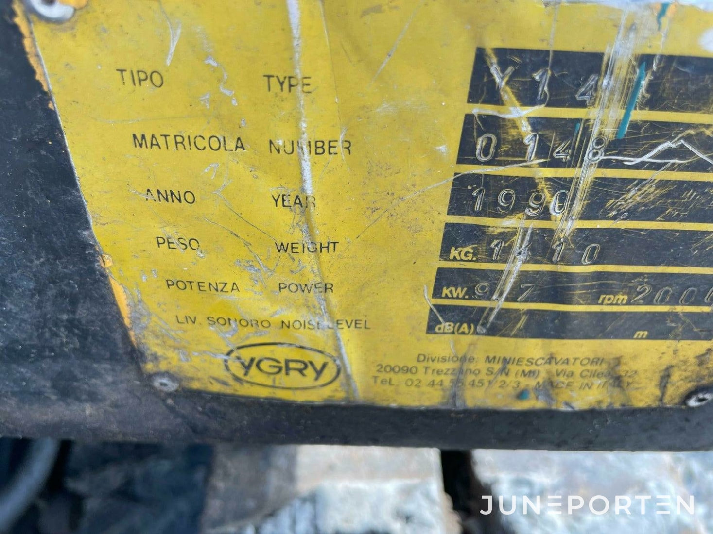 YGRY grävmaskin 1,6 ton - 1990