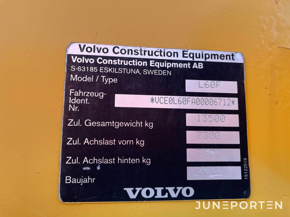 Hjullastare Volvo L60F - 2011