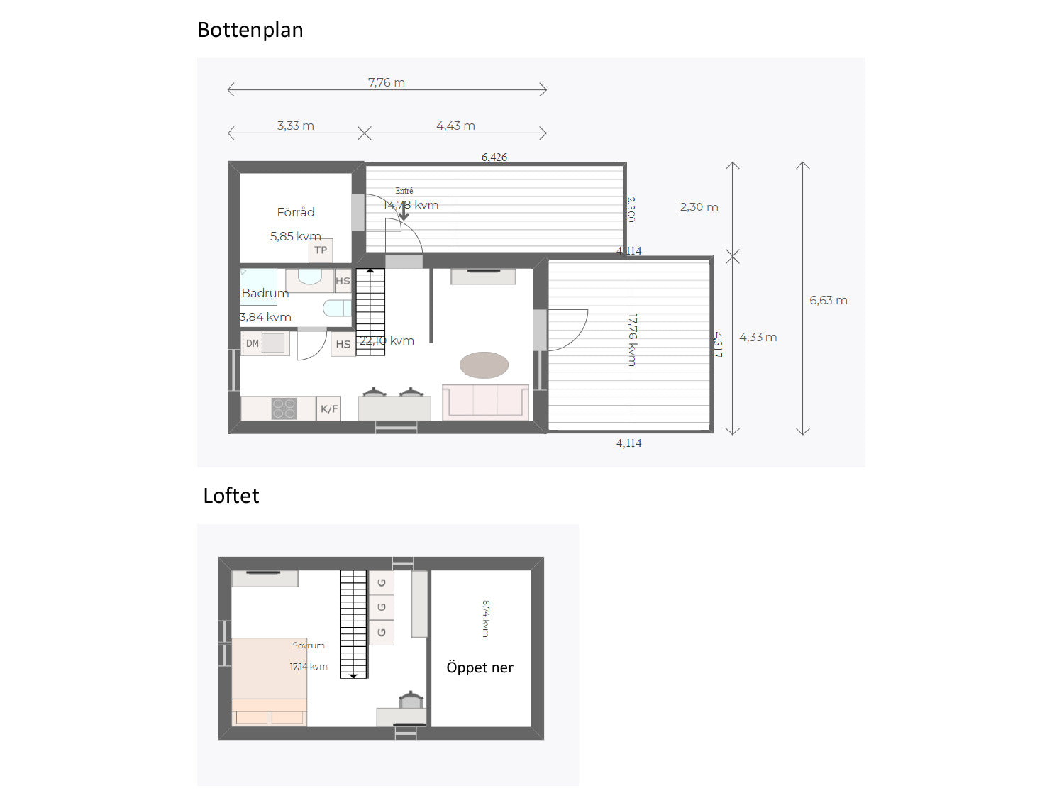 Attefallshus med loft