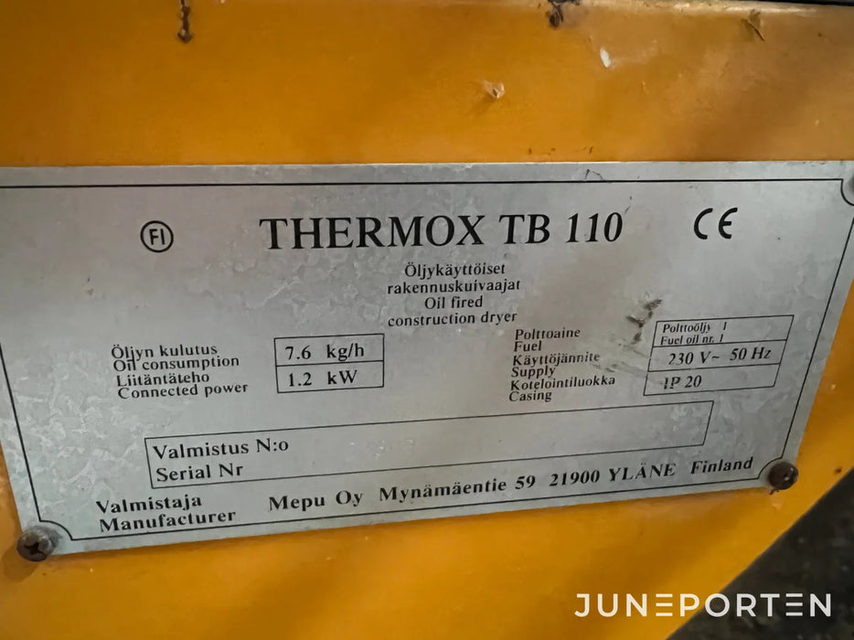 Byggtork Thermox Tb 110 Bygg