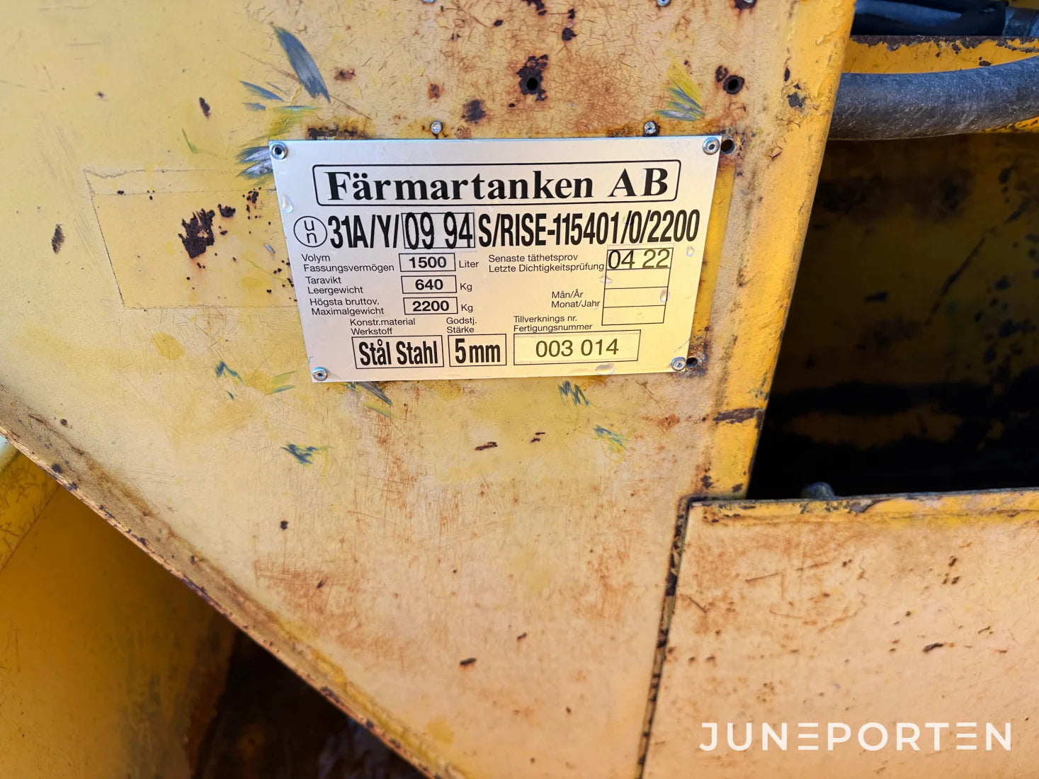 Dieseltank Färmartanken 1.5 m3