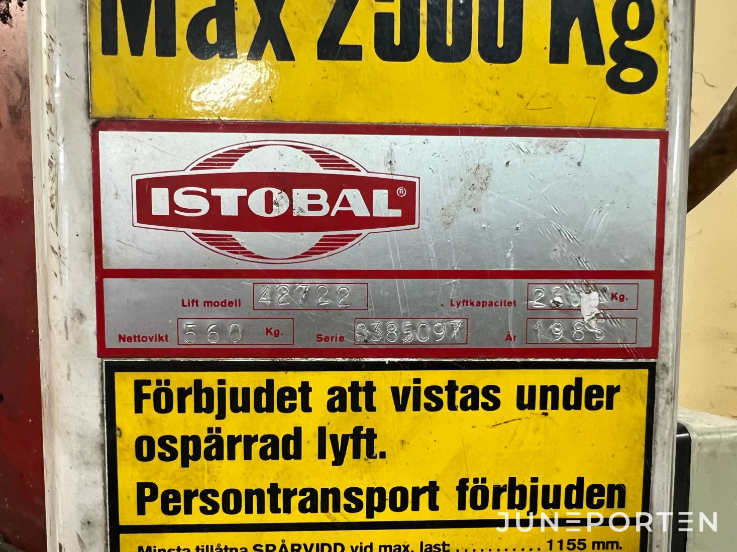 Fyrpelarlyft Istobal