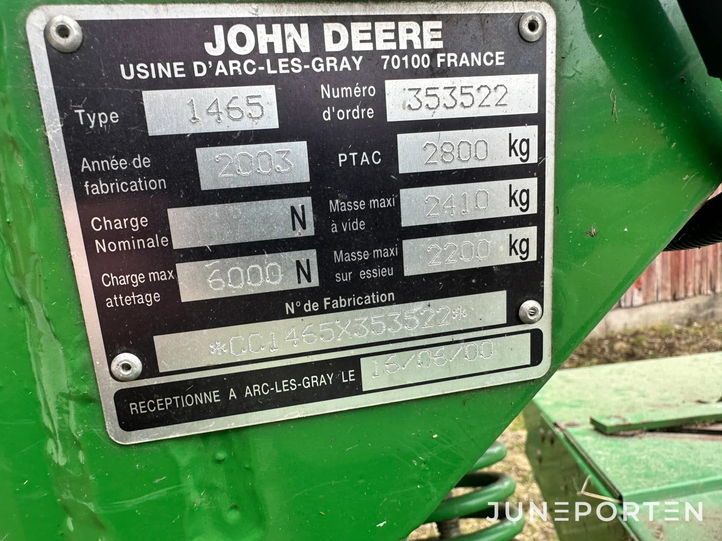 Slåtterkross John Deere 1465