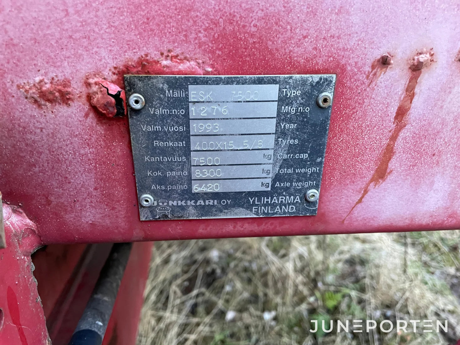 Stallgödselspridare Junkkari ESK 7500